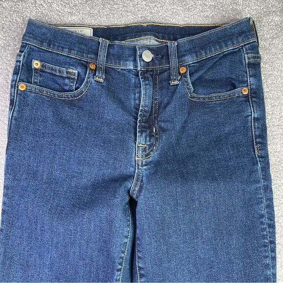 GAP Jeans Women's 28 Blue Cropped Skinny Mid-Rise Dark Denim Stretch Pockets - Picture 2 of 11